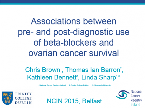 Image for Associations between pre- and post-diagnostic use of beta-blockers and ovarian cancer survival