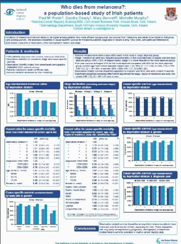 Image for Who dies from melanoma? A population-based study of Irish patients