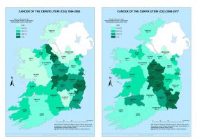 Cervix uteri 1994-2005 & 2006-2017 annual average