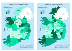 Hodgkin's Lymphoma 1994-2005 & 2006-2017 annual average