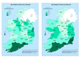 Melanoma of skin 1994-2005 & 2006-2017 annual average